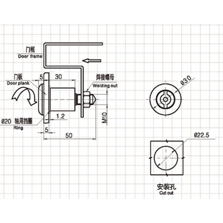 ツールタイプカセットスクリューテンションロック-A6054