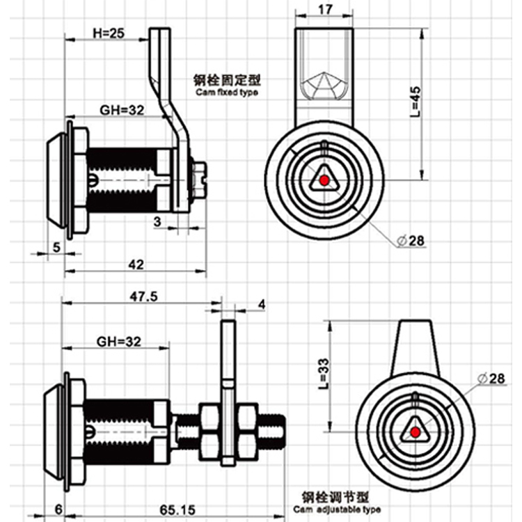いたずら防止ツール型コンプレッションロック-A633